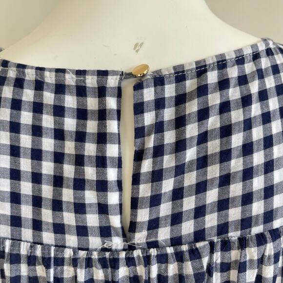 Draper James RSVP Gingham Sleeveless Maxi Dress Size M Navy Blue White Check - Picture 7 of 13